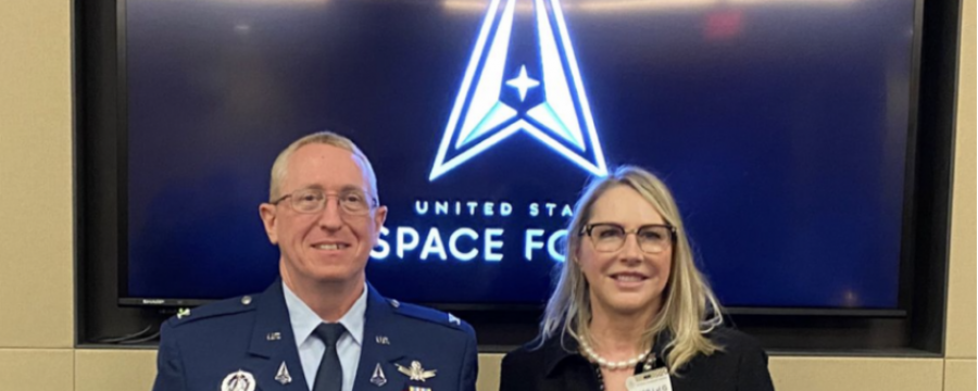Col. Charles Galbreath, Space Force deputy chief technology and innovation officer and Lisa Costa, Space Force CTIO. Credit: Lisa Costa via LinkedIn
